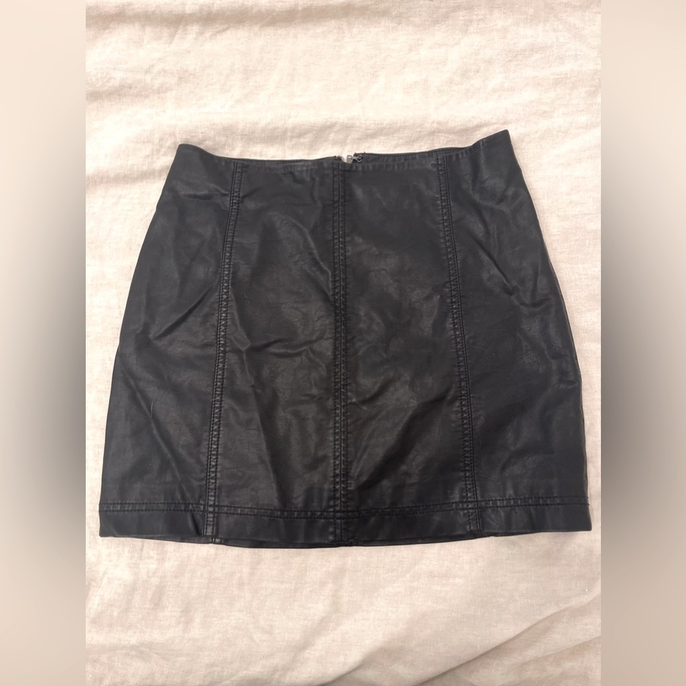 Free People Leather Skirt